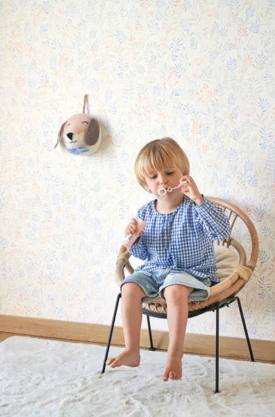 Papel pintado infantil - WILD GARDEN NATURAL | Perfecta para la habitación de tus hijos | Il Mondo di Alex