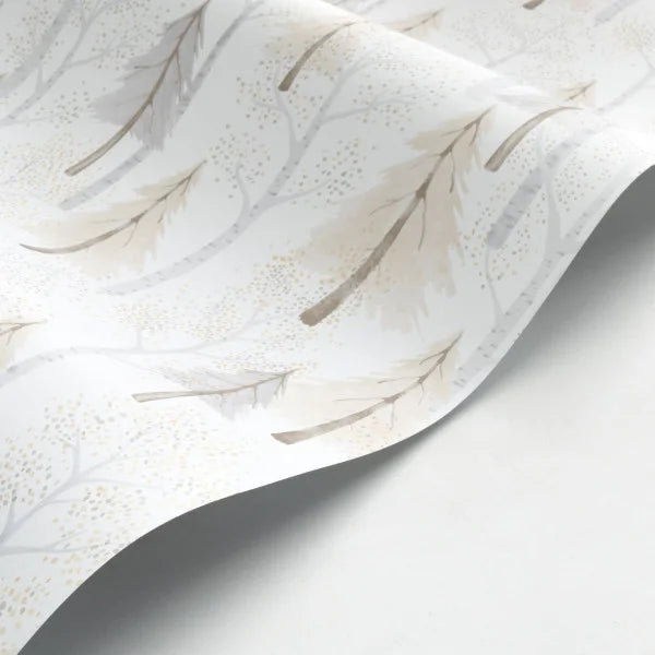Papel pintado infantil - PASEO POR EL BOSQUE BEIGE NUDE | Perfecta para la habitación de tus hijos | Il Mondo di Alex