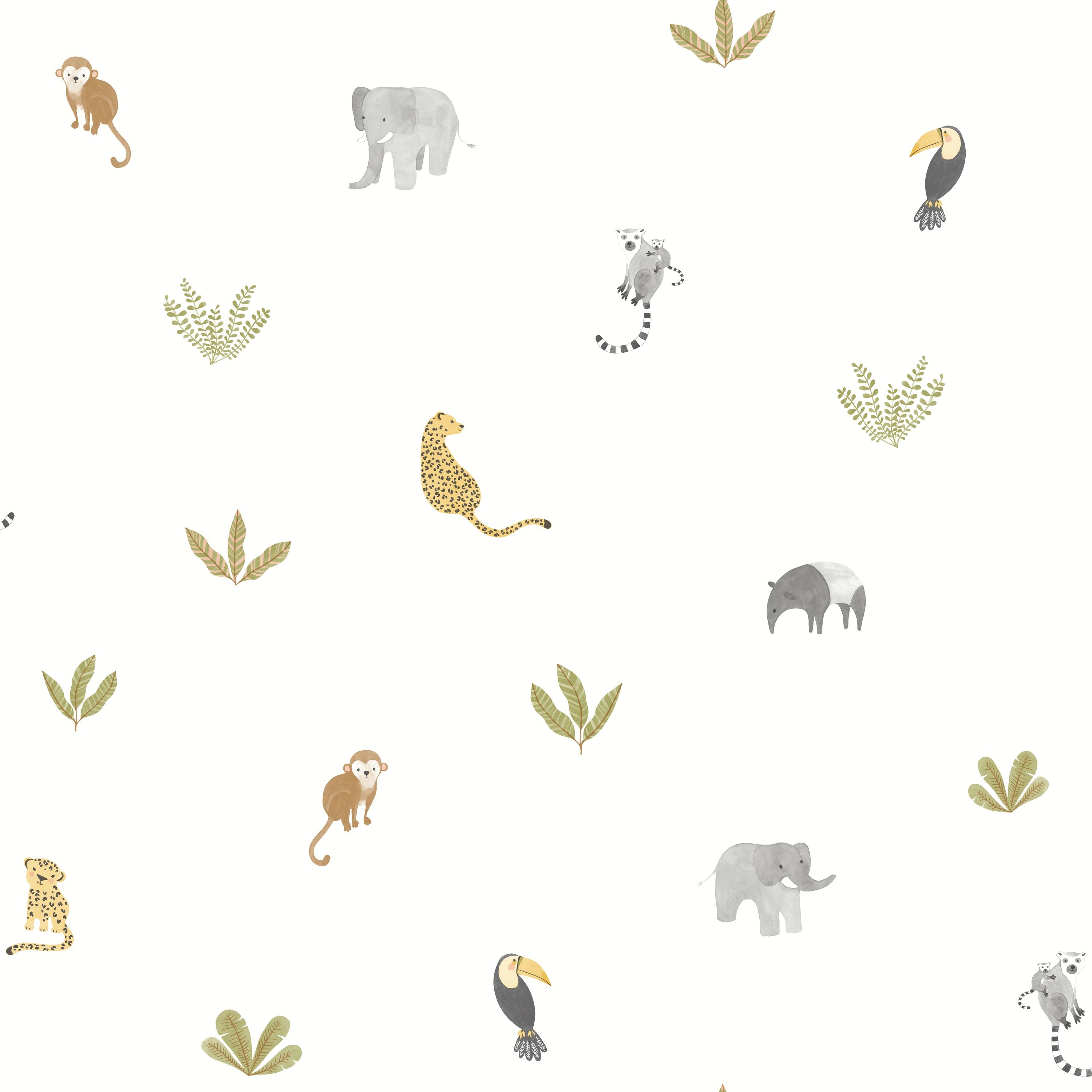 Papel pintado infantil - ANIMALS OF THE JUNGLE