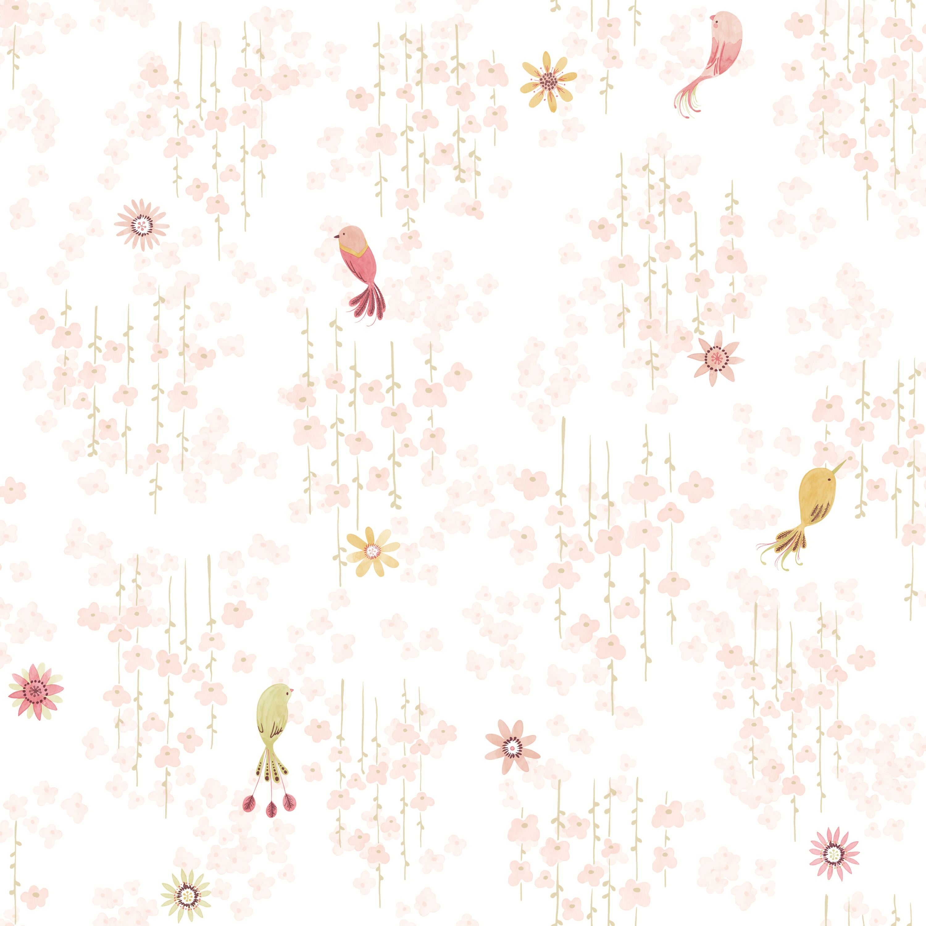 Papel pintado infantil - TROPICAL BIRDS