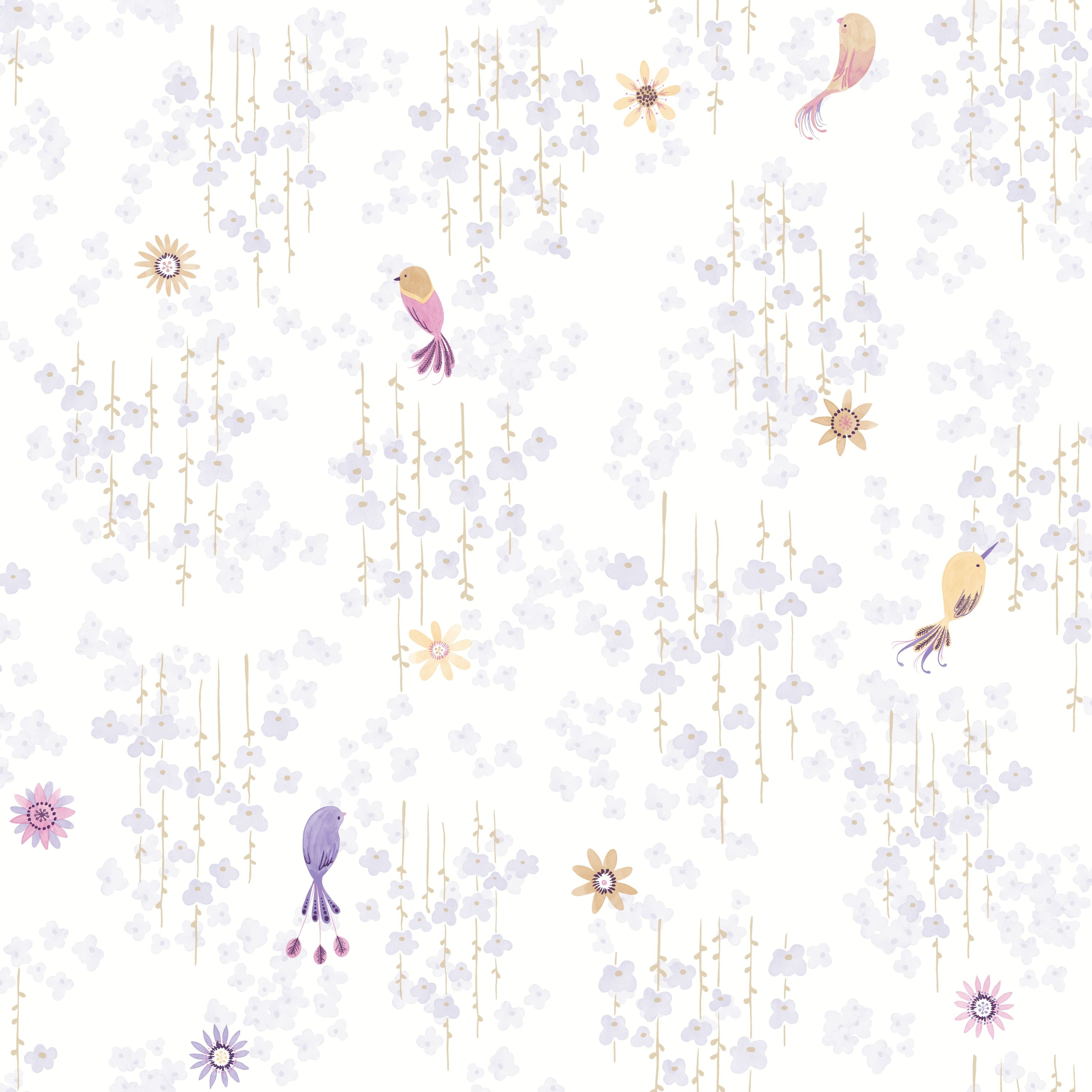 Papel pintado infantil - TROPICAL BIRDS