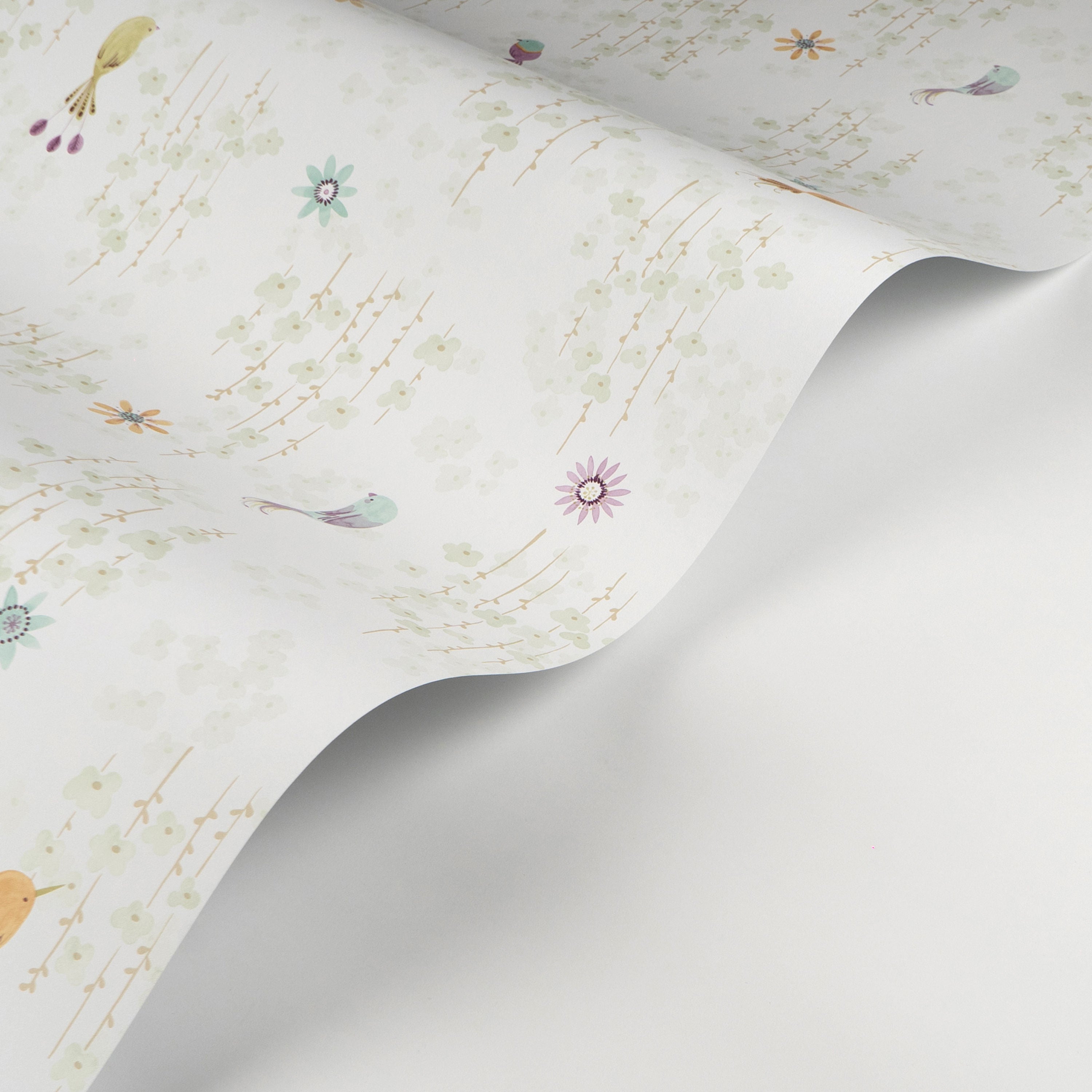 Papel pintado infantil - TROPICAL BIRDS