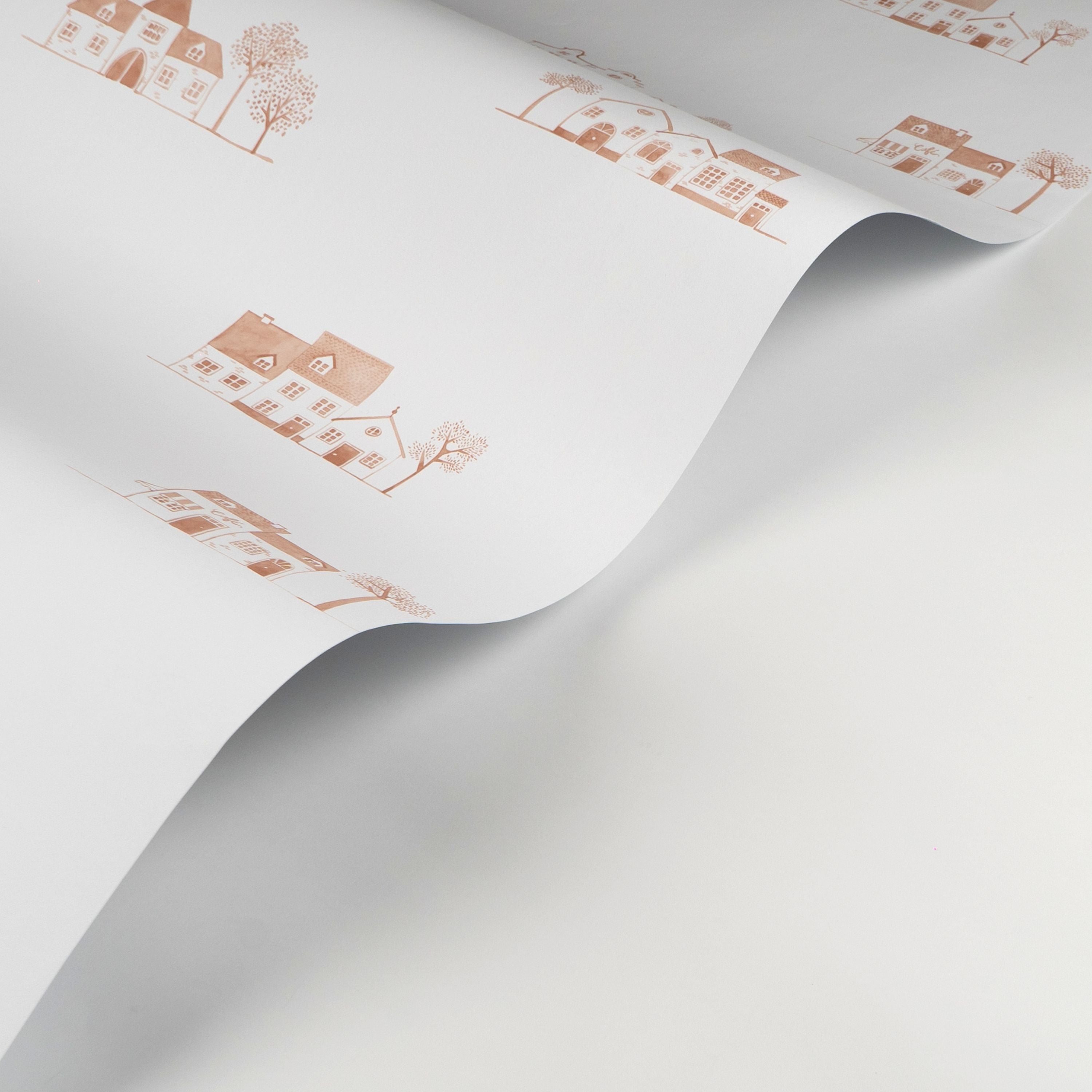 Papel pintado infantil - PASEO POR EL PUEBLO