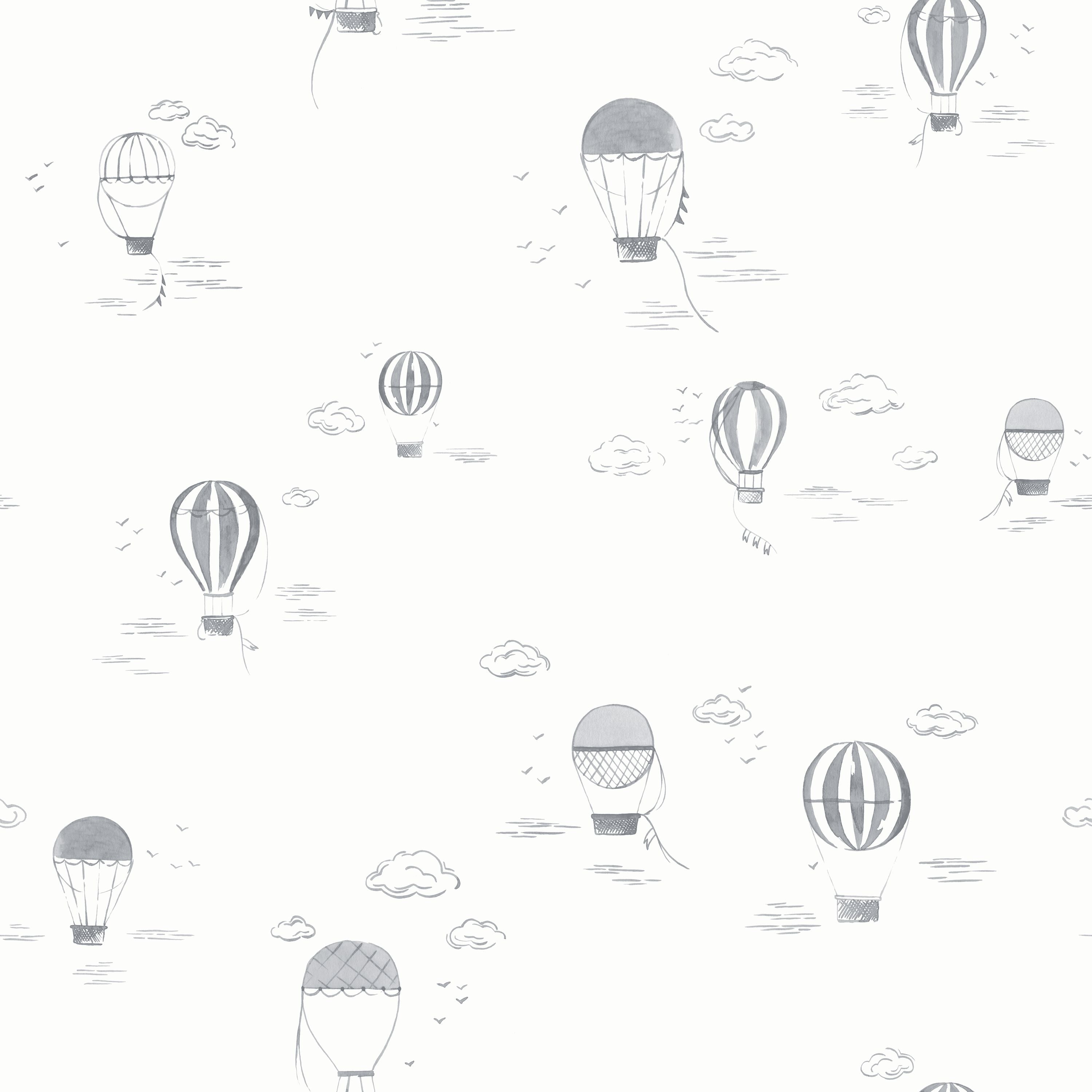 Papel pintado infantil - GLOBOS EN LAS NUBES