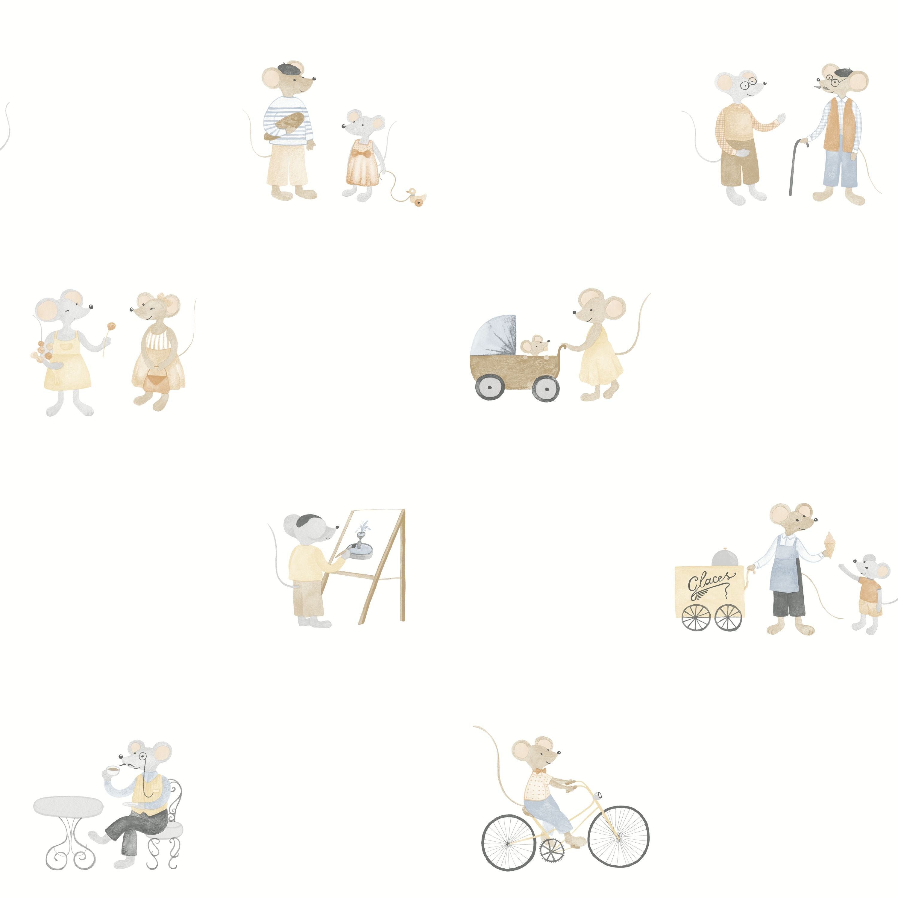 Papel pintado infantil - VILLAGE MICE