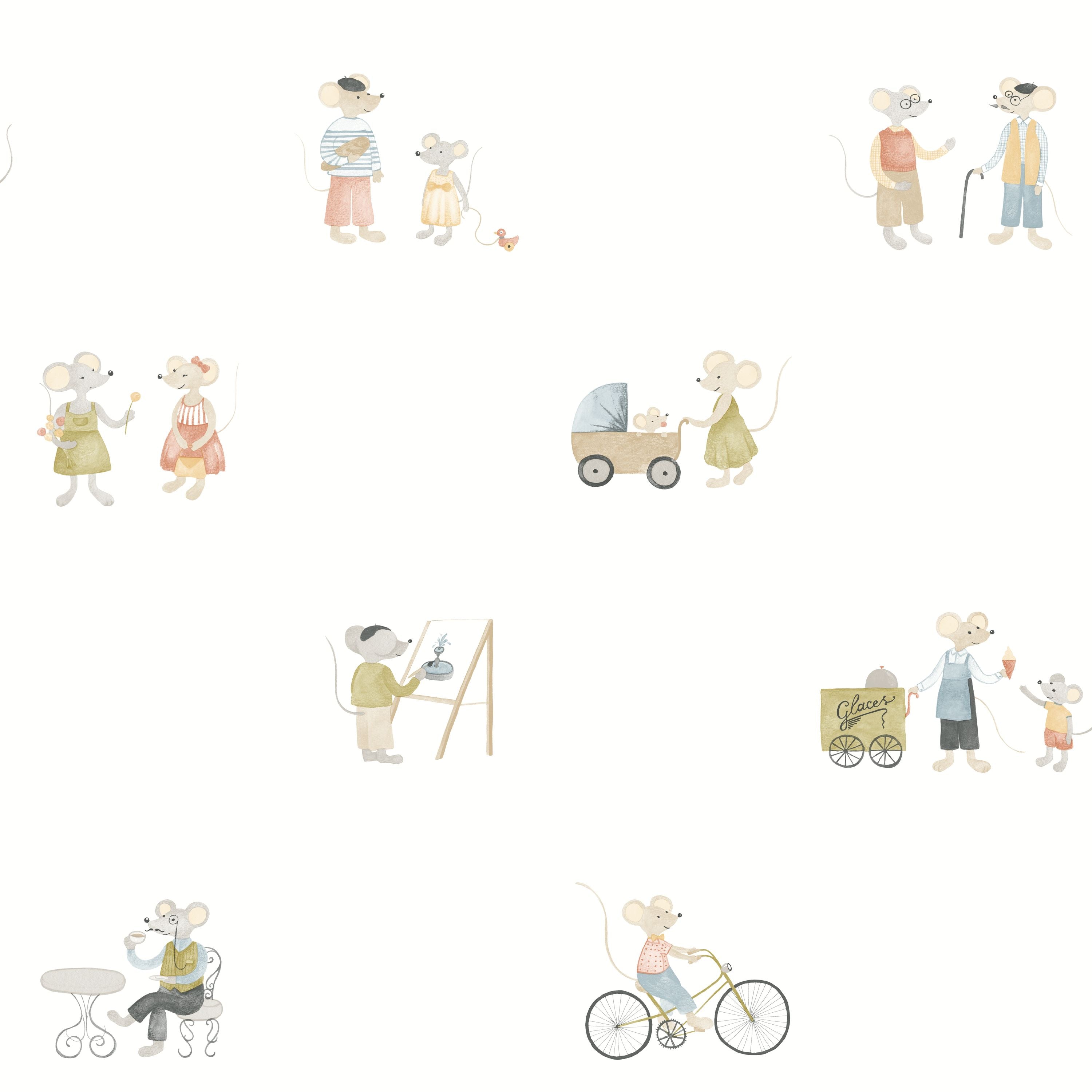 Papel pintado infantil - VILLAGE MICE