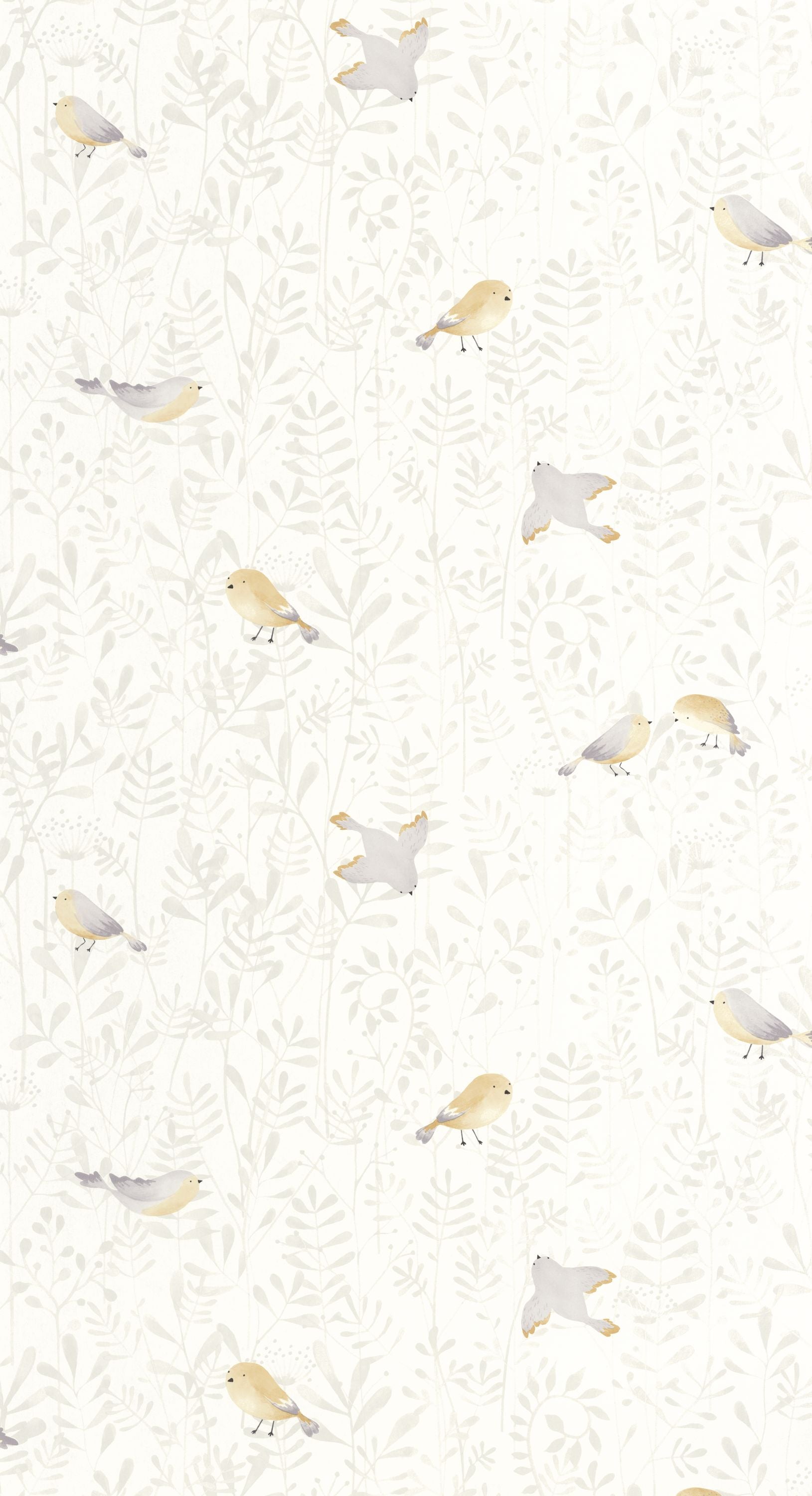 Papel pintado infantil - PÁJAROS VOLANDO NATURAL | Perfecta para la habitación de tus hijos | Il Mondo di Alex