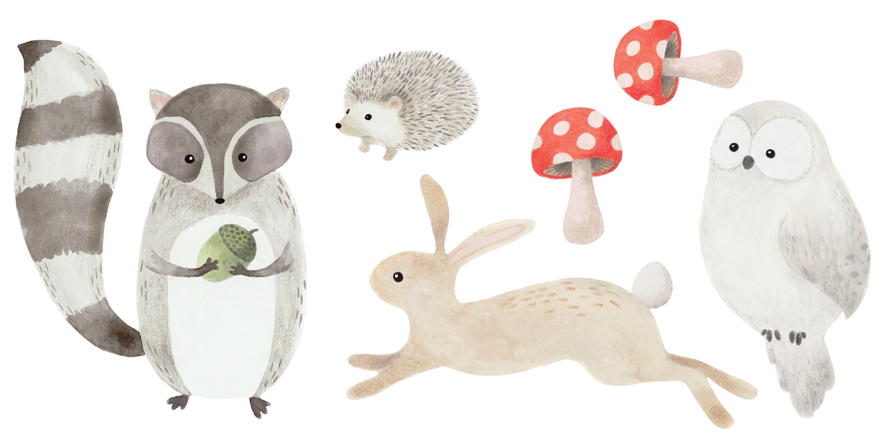 STICKER PRE-ENCOLADO - ANIMALES DEL BOSQUE | Perfecta para la habitación de tus hijos | Il Mondo di Alex