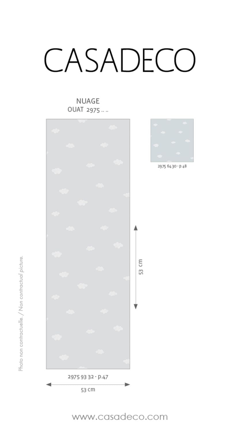 Papel pintado infantil - Nubes gris | Perfecta para la habitación de tus hijos | Il Mondo di Alex