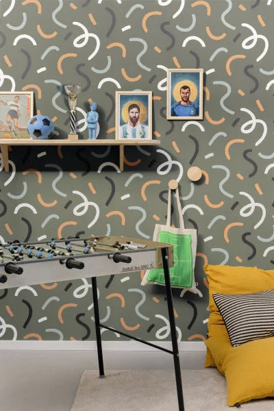 Papel pintado infantil - GOOD VIBES ONLY NOIR | Perfecta para la habitación de tus hijos | Il Mondo di Alex