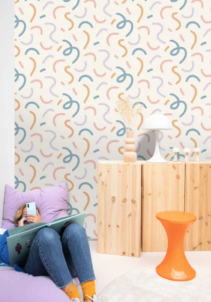 Papel pintado infantil - GOOD VIBES ONLY NOIR | Perfecta para la habitación de tus hijos | Il Mondo di Alex