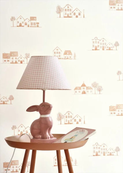 Papel pintado infantil - PASEO POR EL PUEBLO