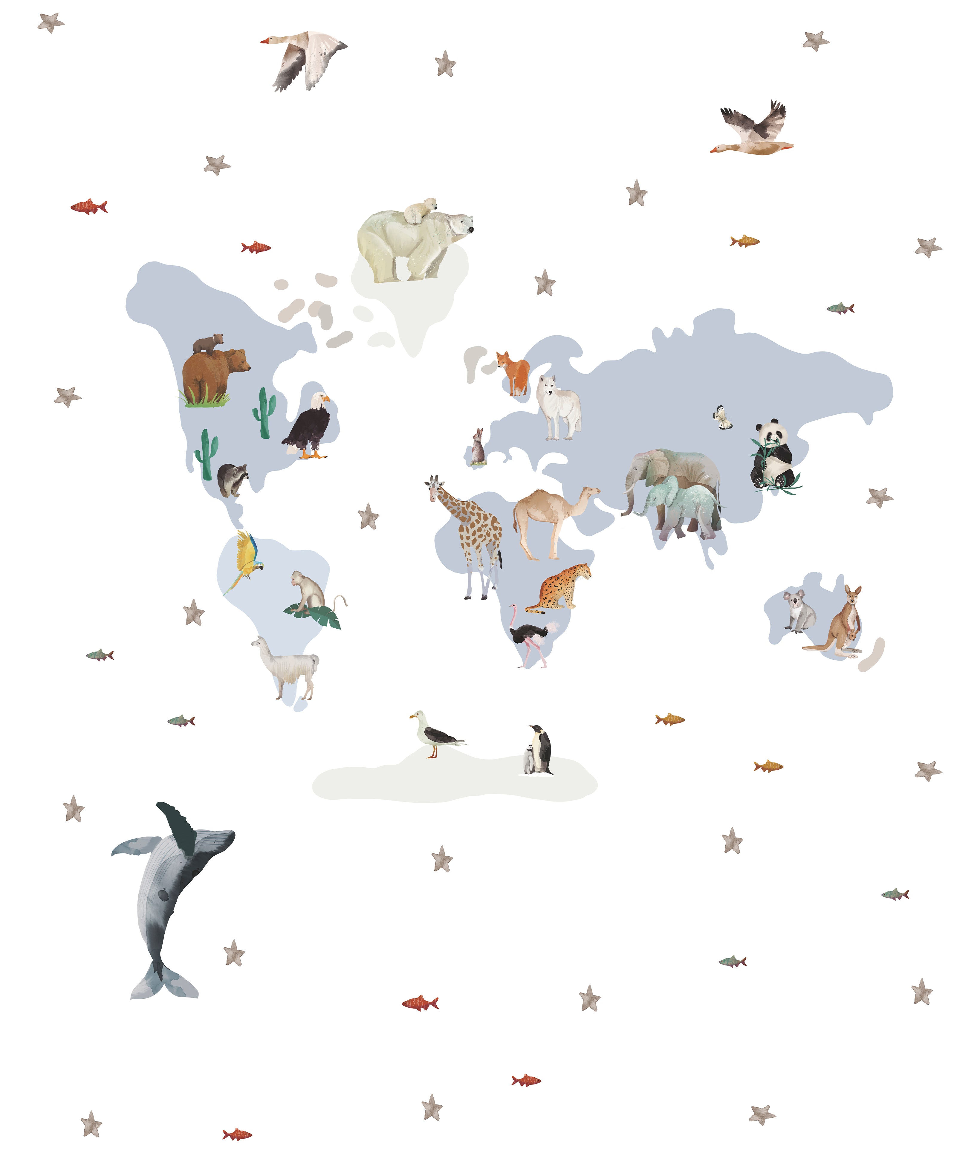MAXI VINILO Mapa Mundi animales II