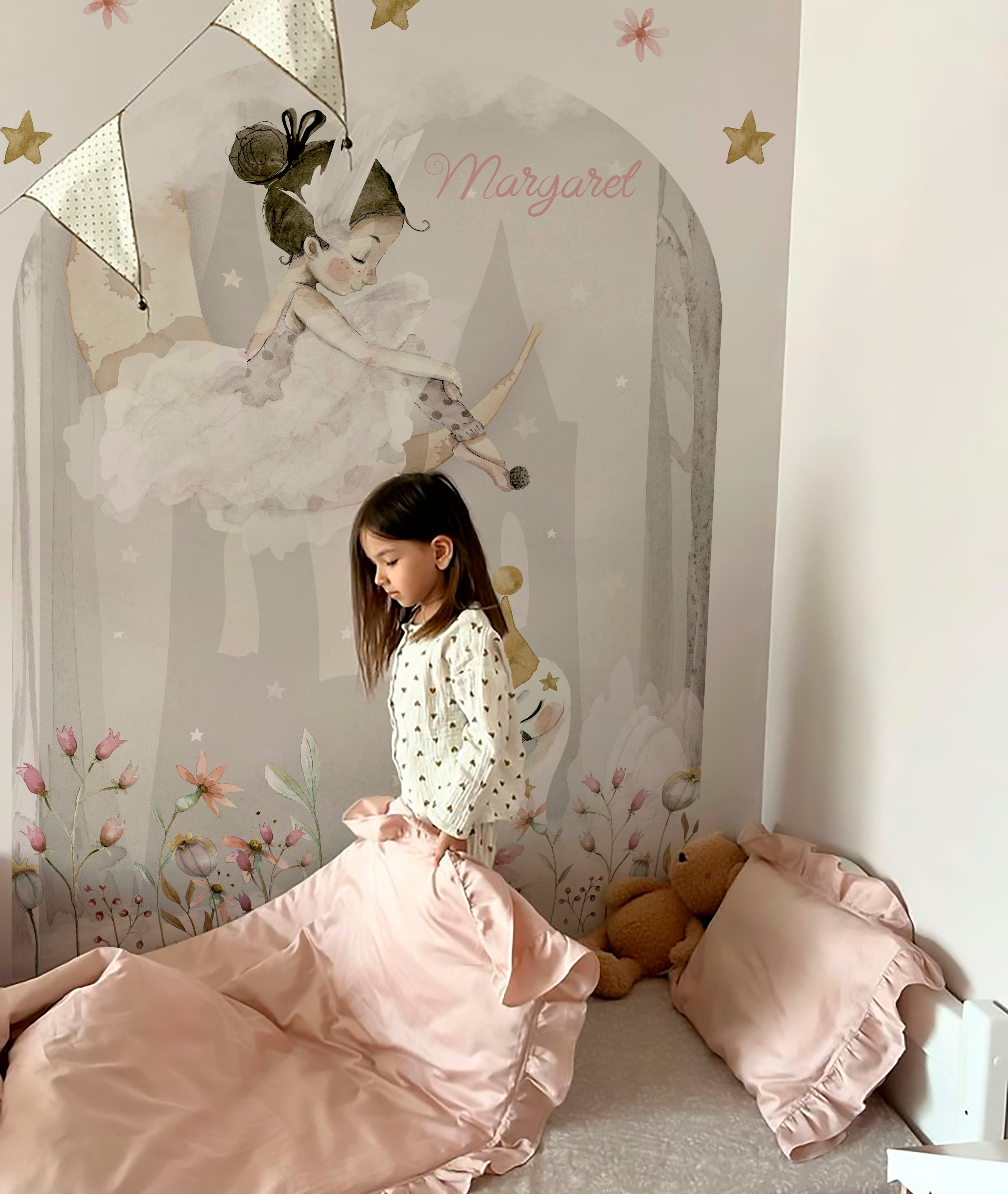 BAILARINA SOBRE LUNA I Arco adhesivo infantil