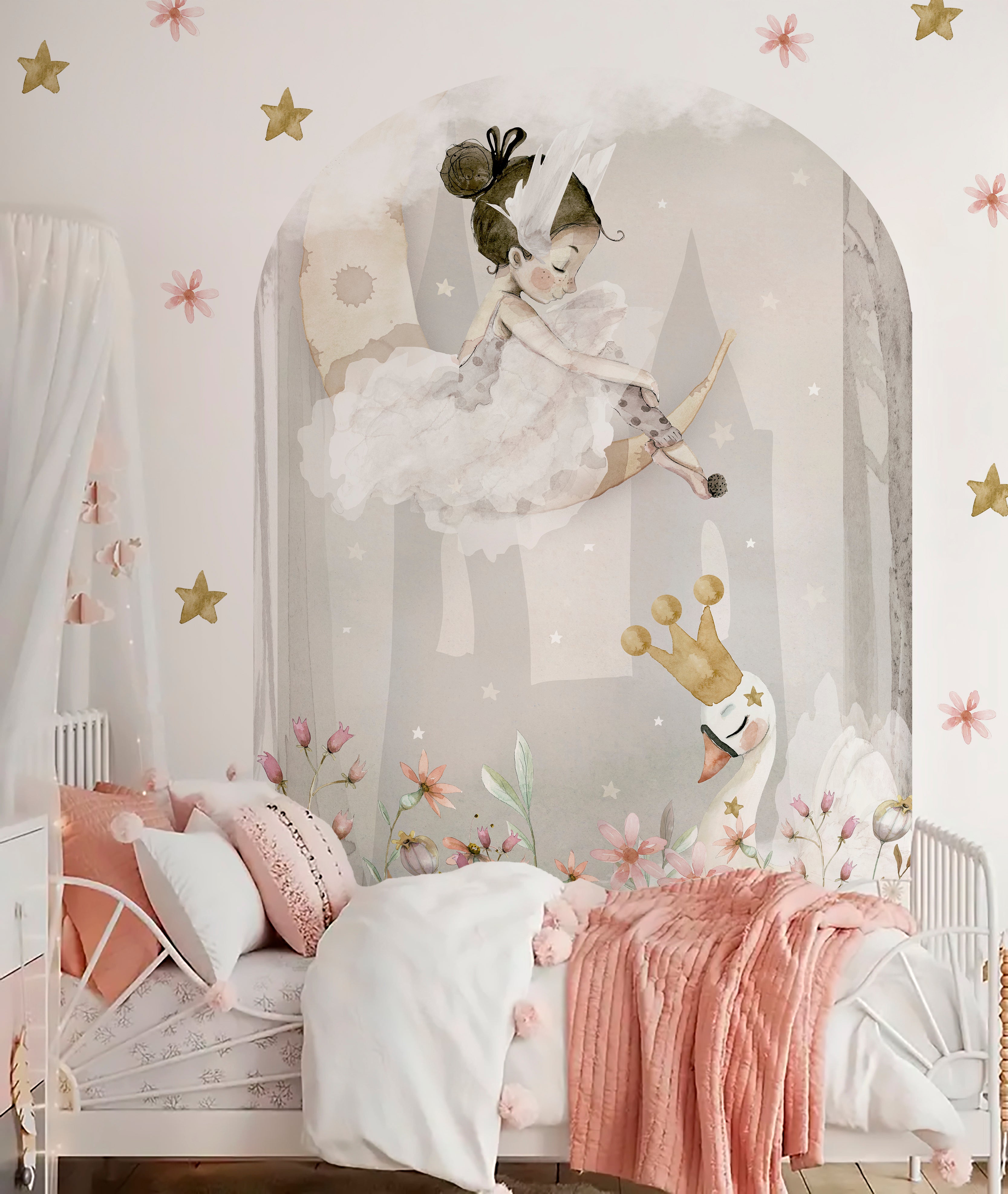 BAILARINA SOBRE LUNA I Arco adhesivo infantil