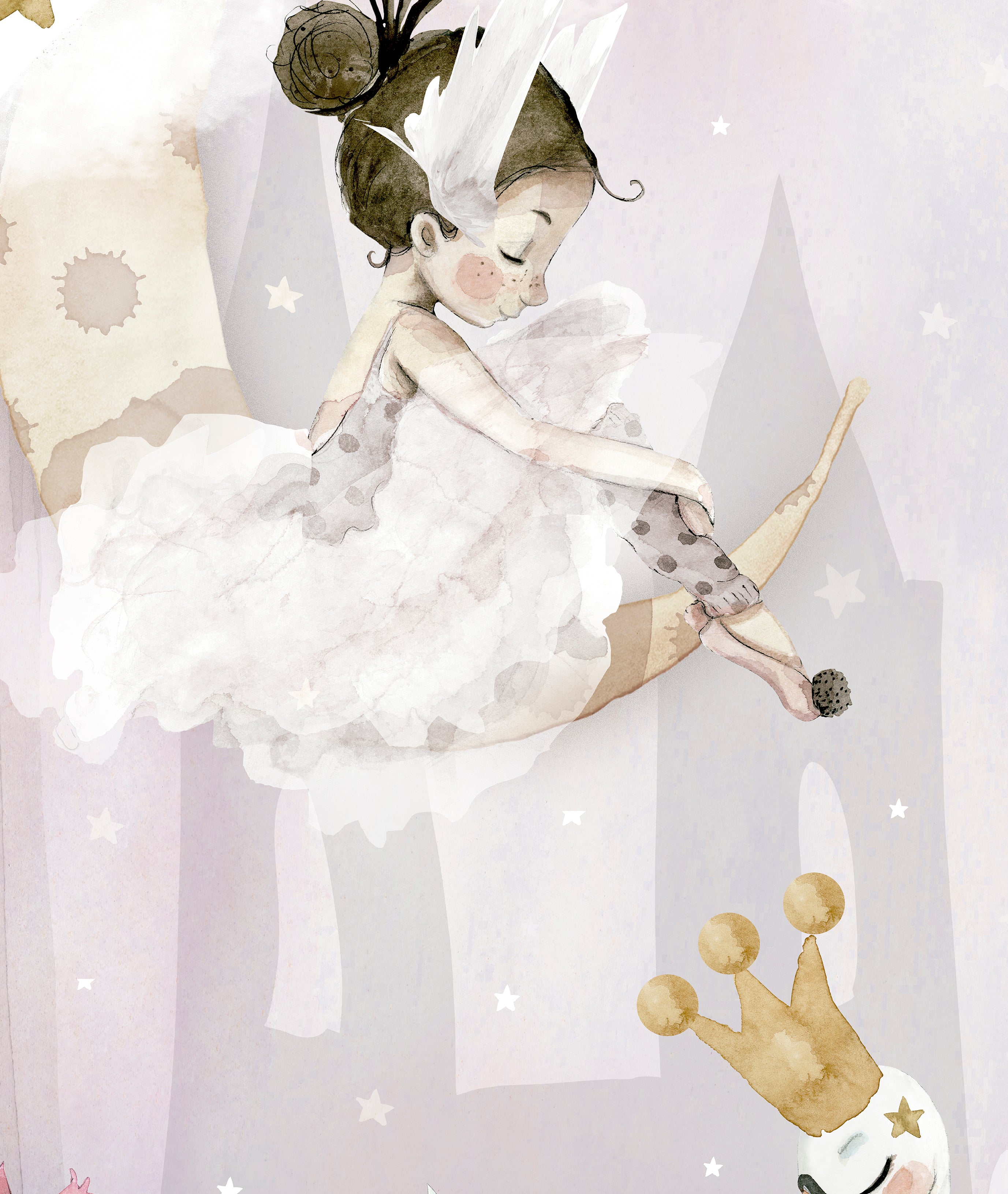 BAILARINA SOBRE LUNA II Arco adhesivo infantil