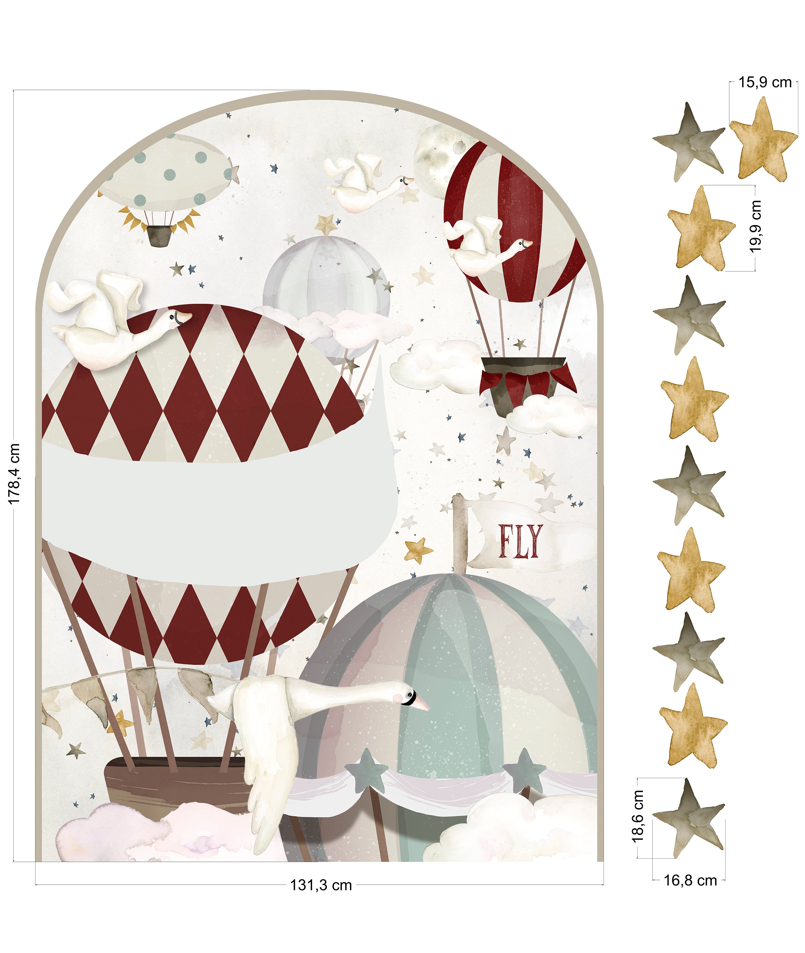 GLOBOS I Arco adhesivo infantil