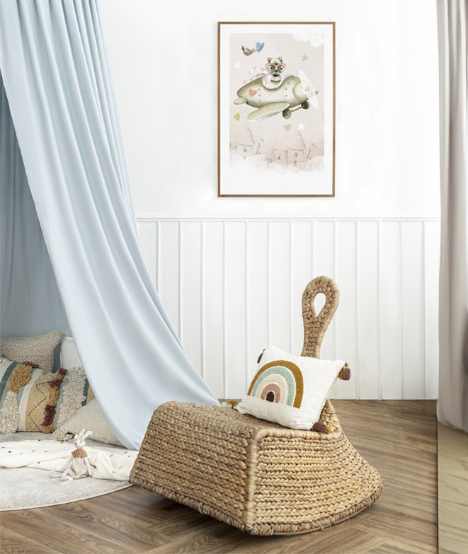 Cuadro infantil Gatita avioneta