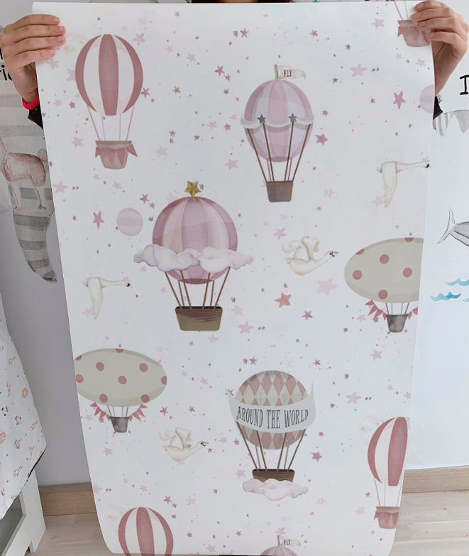 GLOBOS AROUND THE WORLD IV Papel pintado infantil
