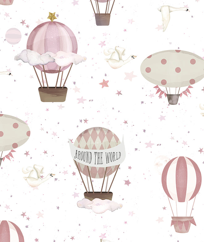 GLOBOS AROUND THE WORLD IV Papel pintado infantil