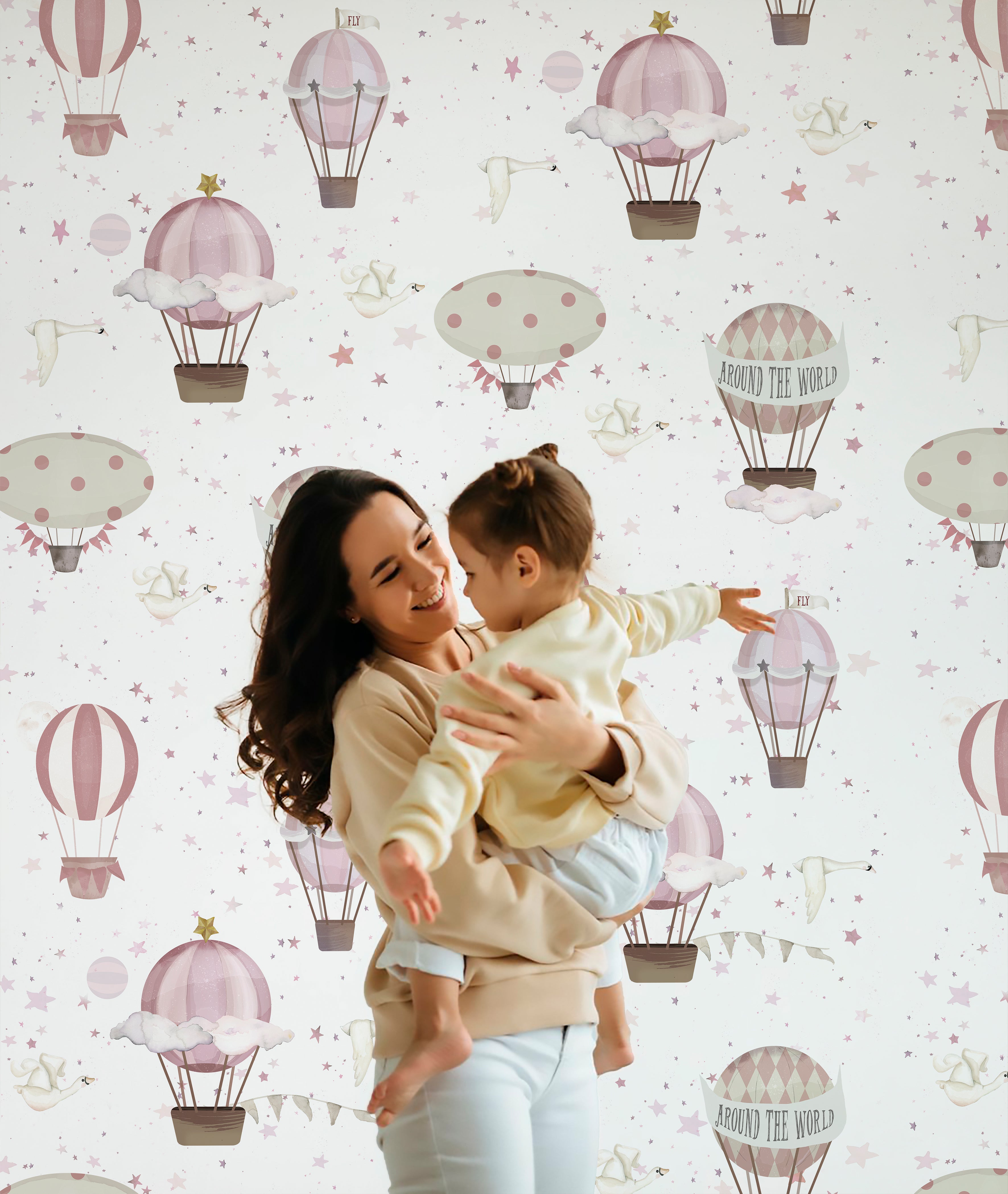 GLOBOS AROUND THE WORLD IV Papel pintado infantil