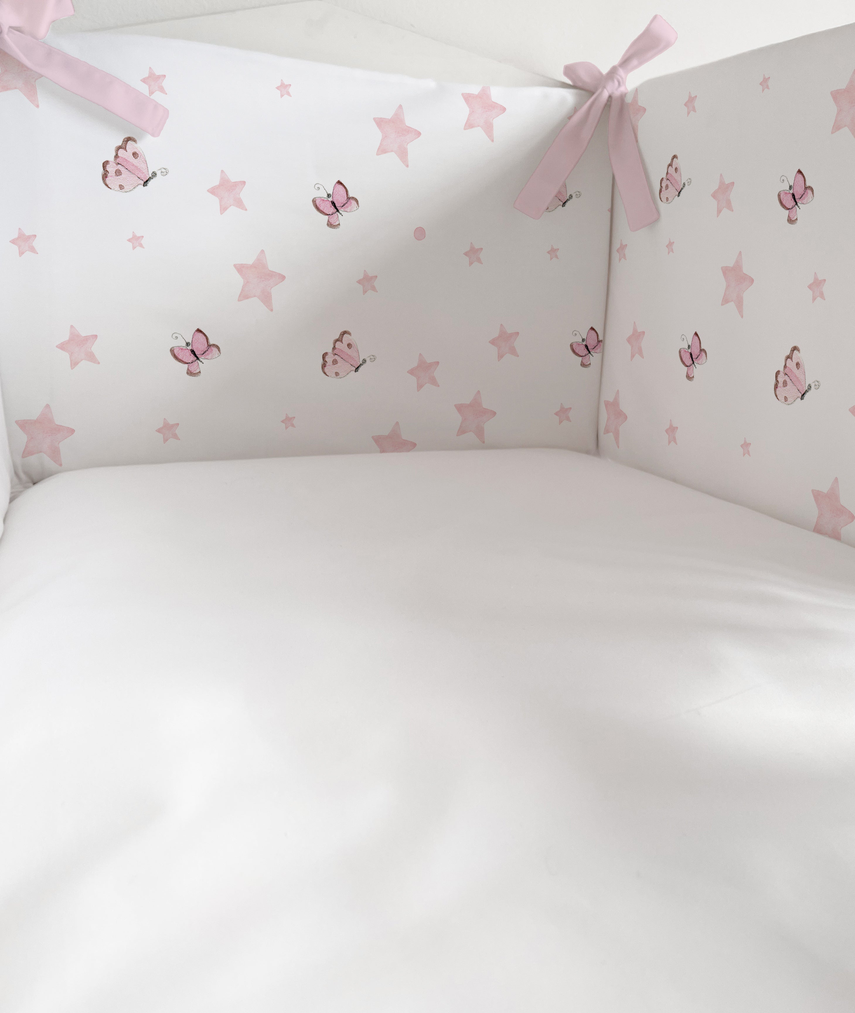 Estrellas y mariposas MAXI Protector de Cuna