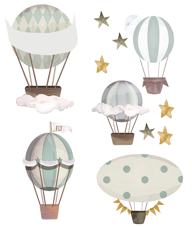 GLOBOS III Vinilo infantil personalizable | Perfecta para la habitación de tus hijos | Il Mondo di Alex