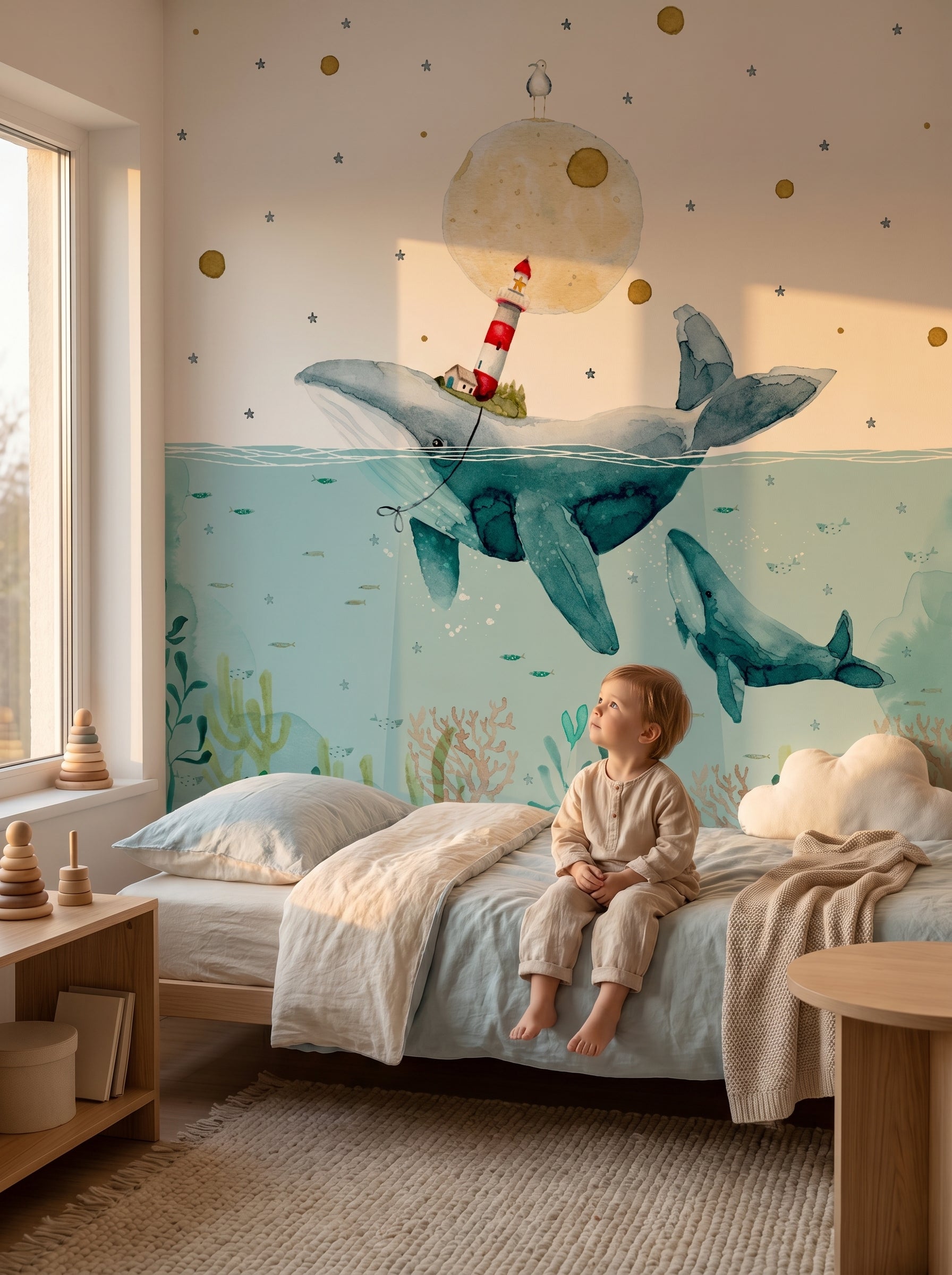 BALLENAS OCEAN Mural de papel pintado