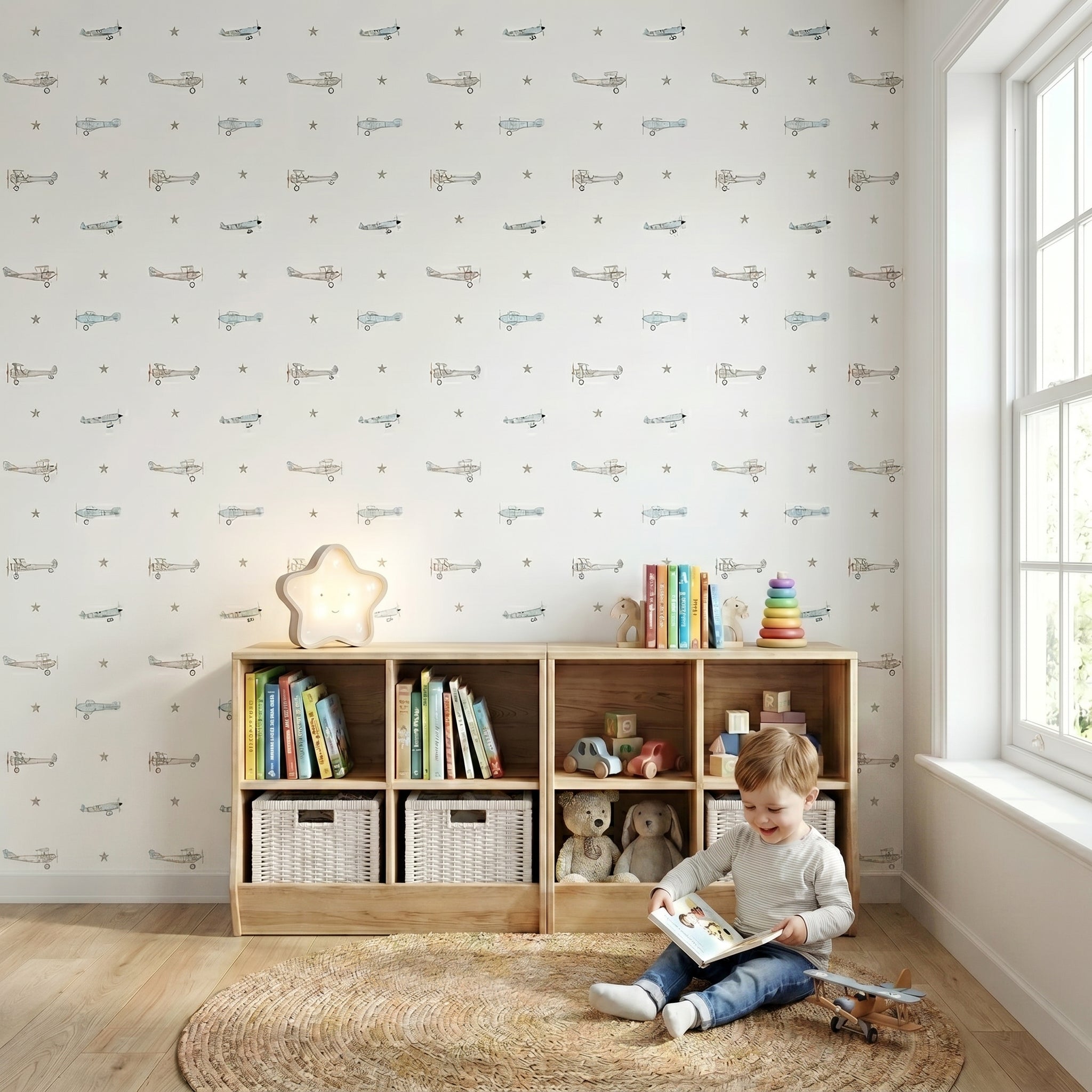 AVIONETAS Papel pintado infantil