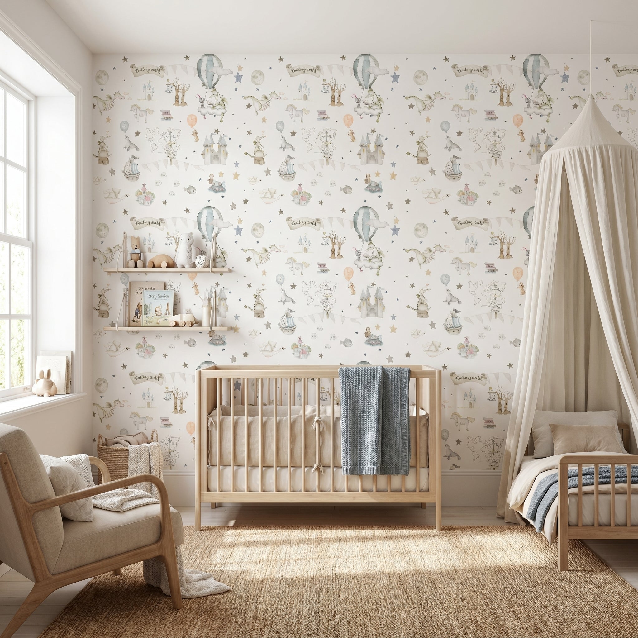 FANTASY WORLD Carta da parati per bambini