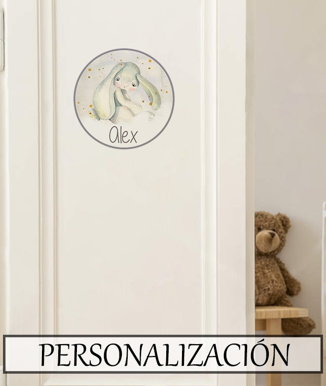 CONEJITO Placa para puerta de vinilo - Il Mondo di Alex