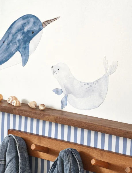 STICKER PRE-ENCOLADO BALLENAS | Perfecta para la habitación de tus hijos | Il Mondo di Alex