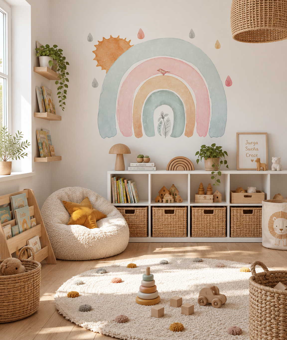 ARCOIRIS MULTICOLOR Vinilo infantil personalizable