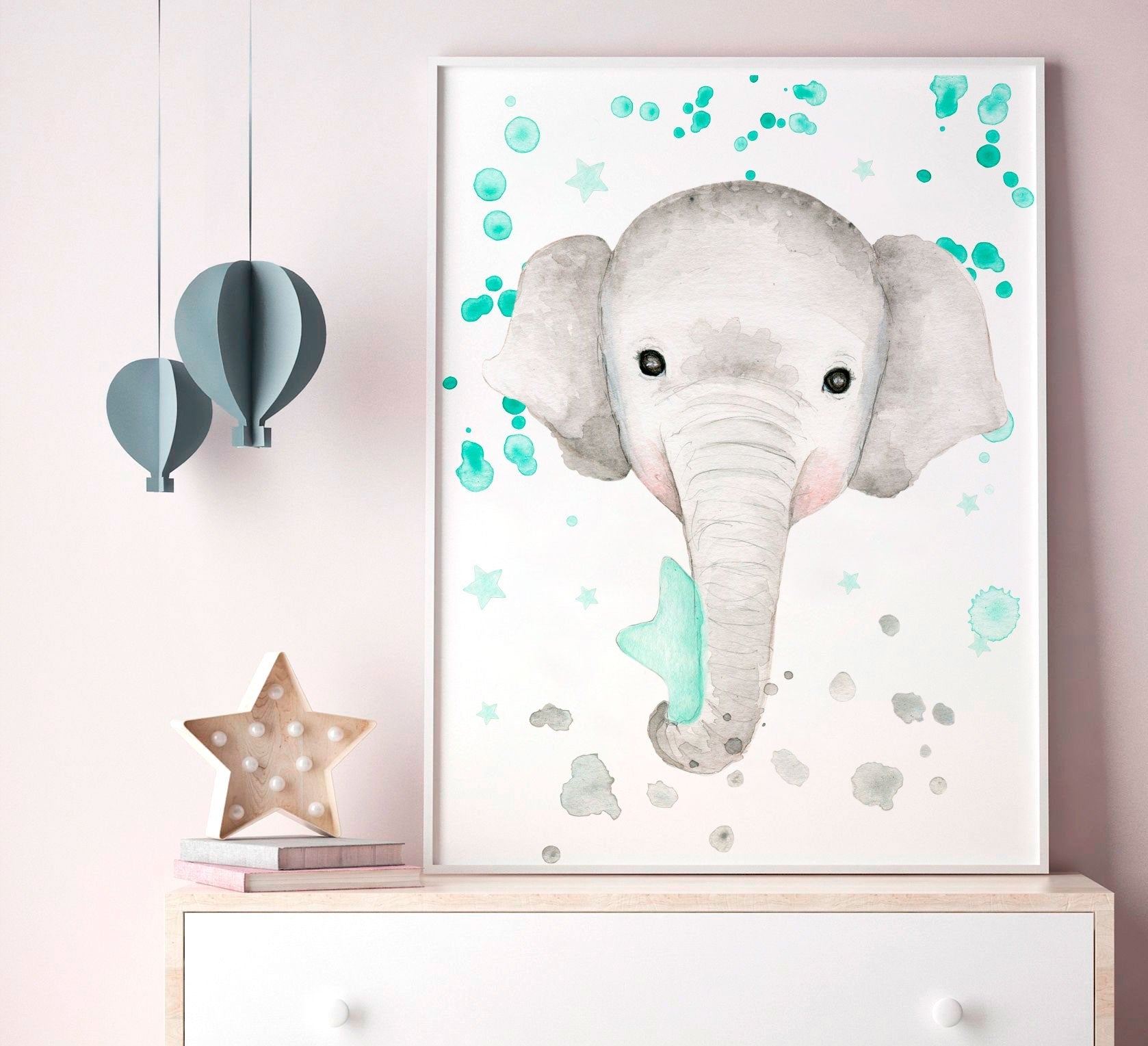 Lámina 30x40 ELEFANTE MINT