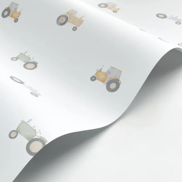 Papel pintado infantil -  VINTAGE TRACTOR NATURAL | Perfecta para la habitación de tus hijos | Il Mondo di Alex