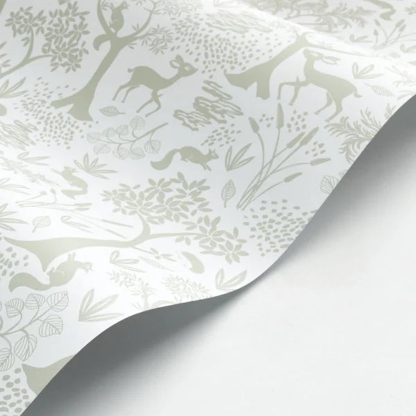 Papel pintado infantil -  BOSQUE POETICO VERDE | Perfecta para la habitación de tus hijos | Il Mondo di Alex