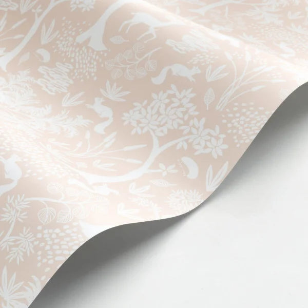 Papel pintado infantil -  BOSQUE POETICO ROSA NUDE | Perfecta para la habitación de tus hijos | Il Mondo di Alex