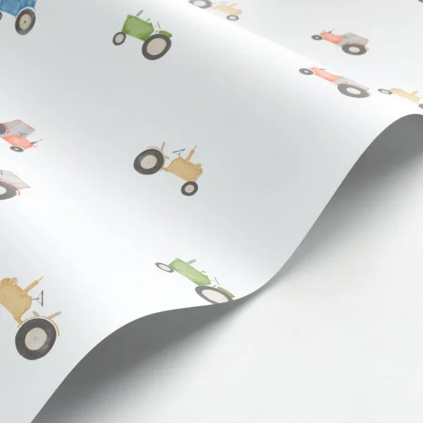 Papel pintado infantil -  VINTAGE TRACTOR MULTICOLOR | Perfecta para la habitación de tus hijos | Il Mondo di Alex