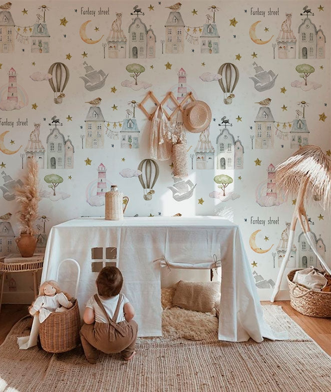 FANTASY STREET Papel pintado infantil