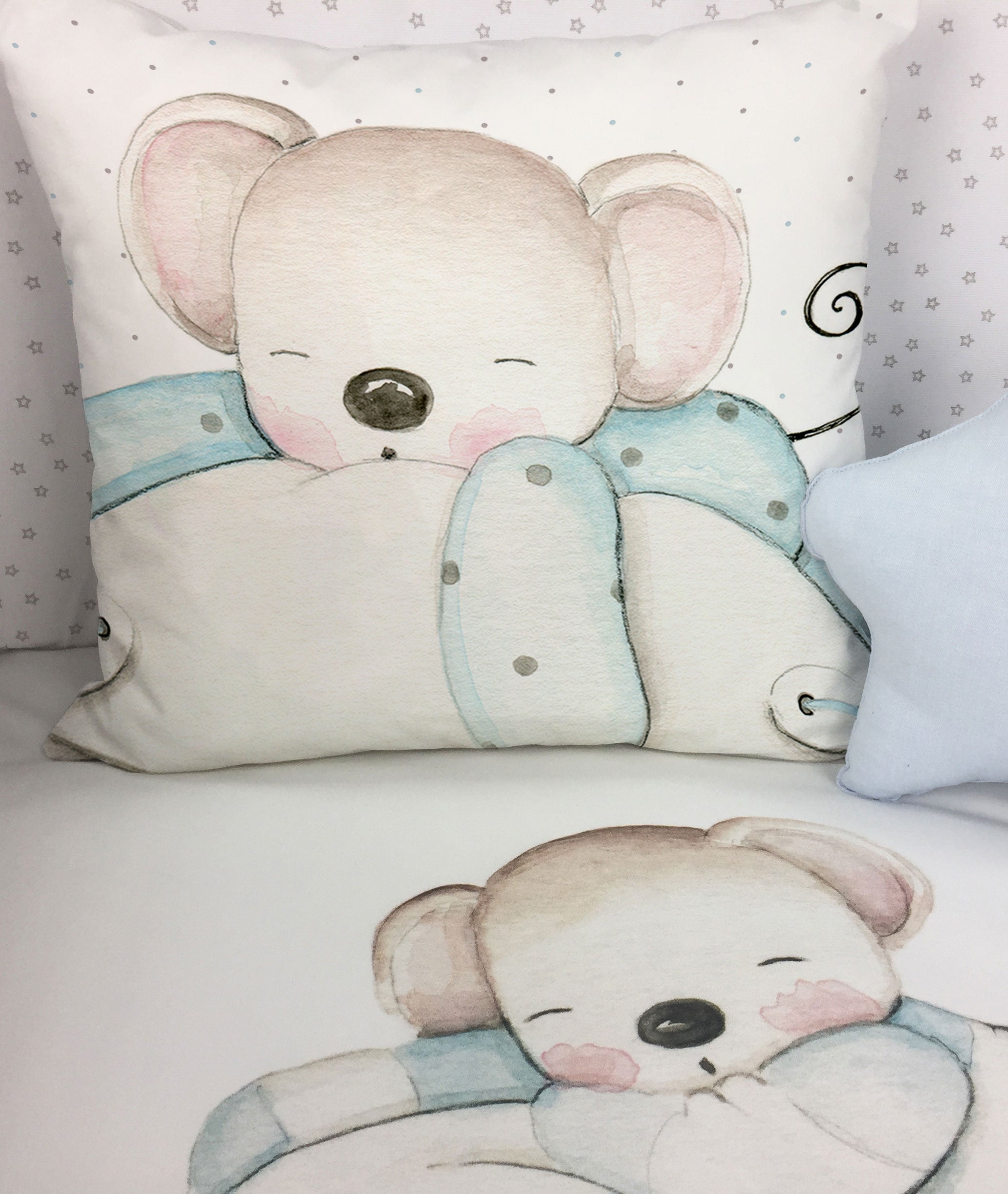 Cojín infantil personalizado RATÓN SOBRE ALMOHADA II