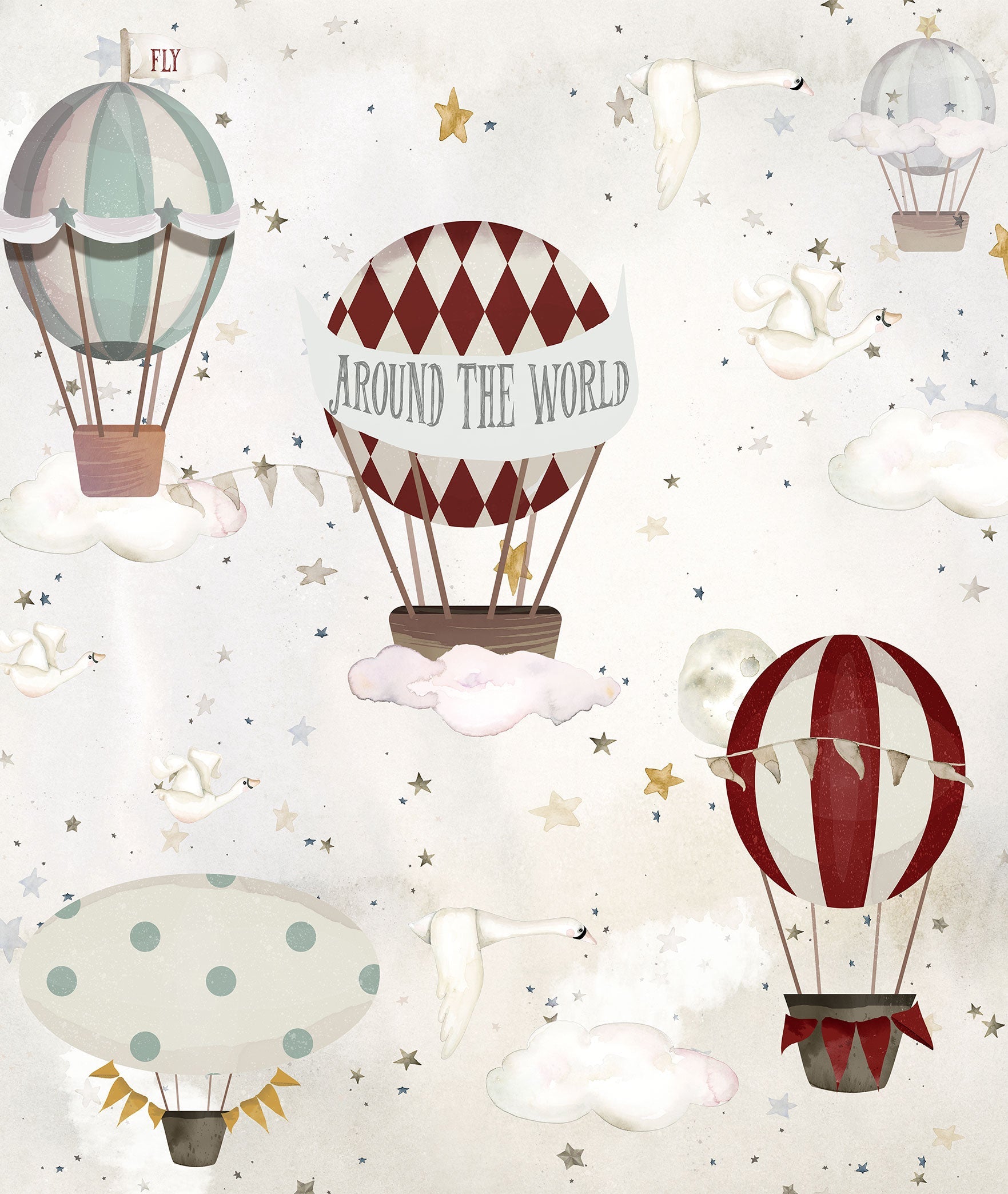 GLOBOS AROUND THE WORLD Mural de papel pintado - Il Mondo di Alex