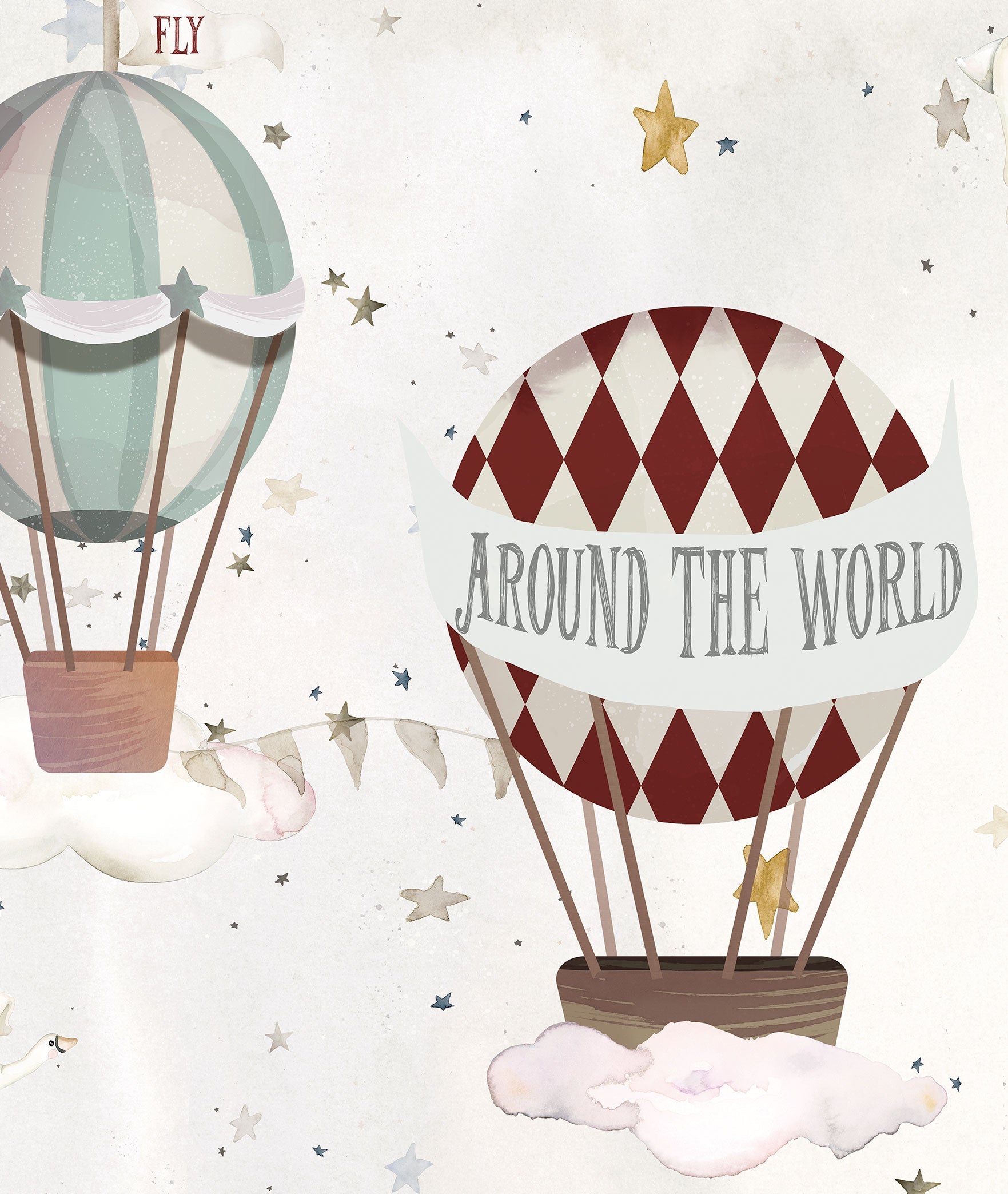 GLOBOS AROUND THE WORLD Mural de papel pintado - Il Mondo di Alex