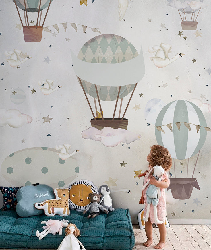 GLOBOS AROUND THE WORLD III Mural de papel pintado