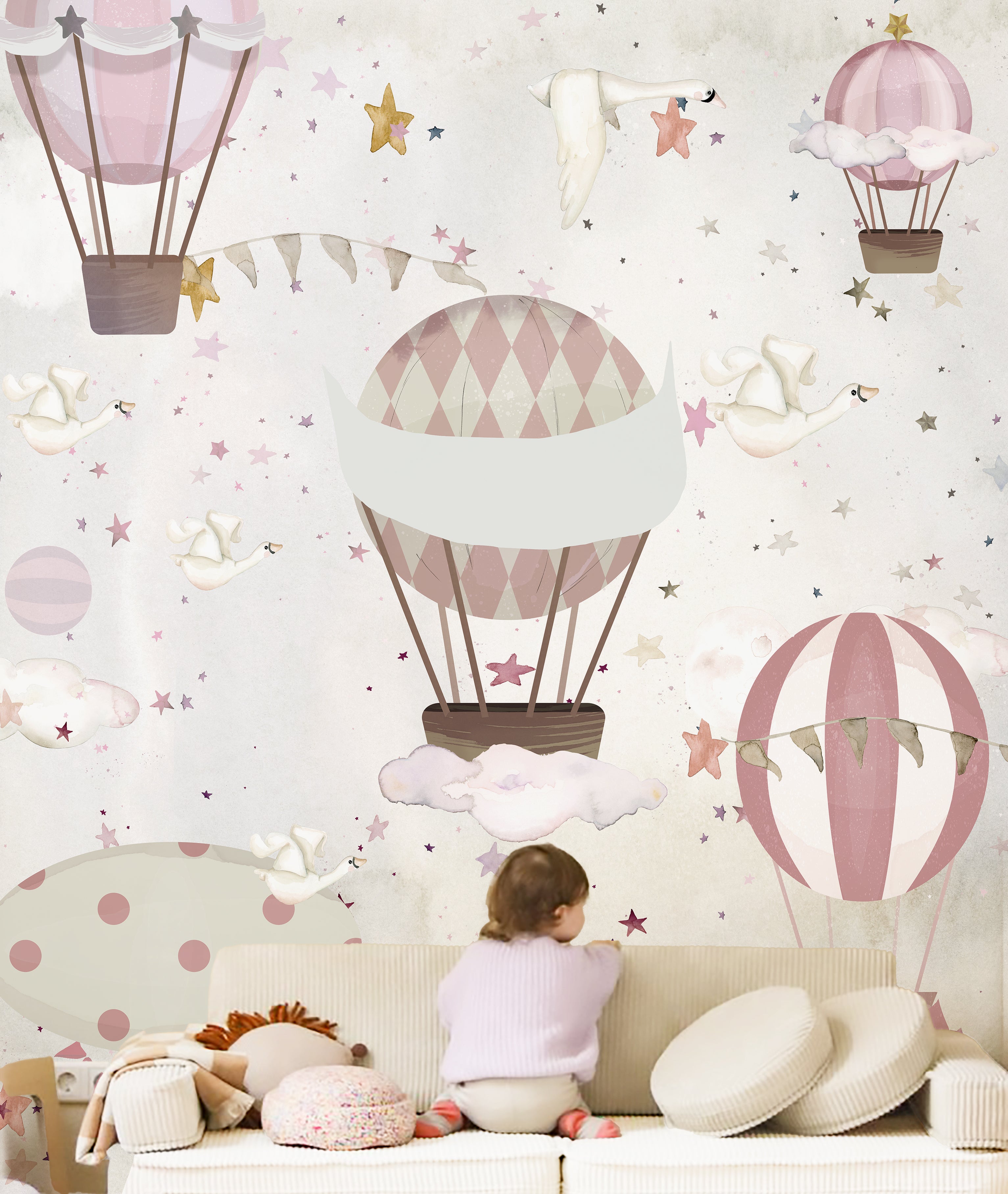 GLOBOS AROUND THE WORLD IV Mural de papel pintado