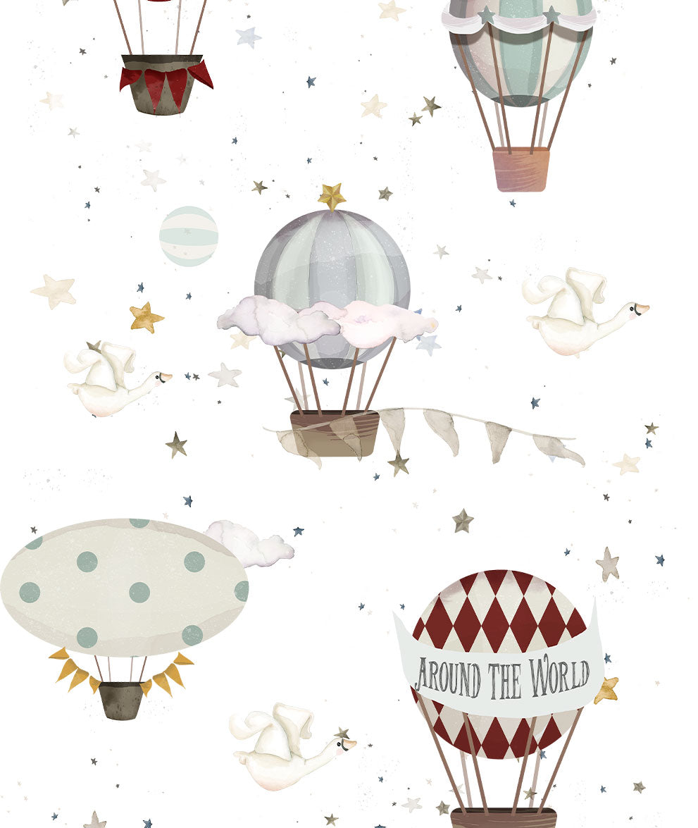 GLOBOS AROUND THE WORLD II Papel pintado infantil