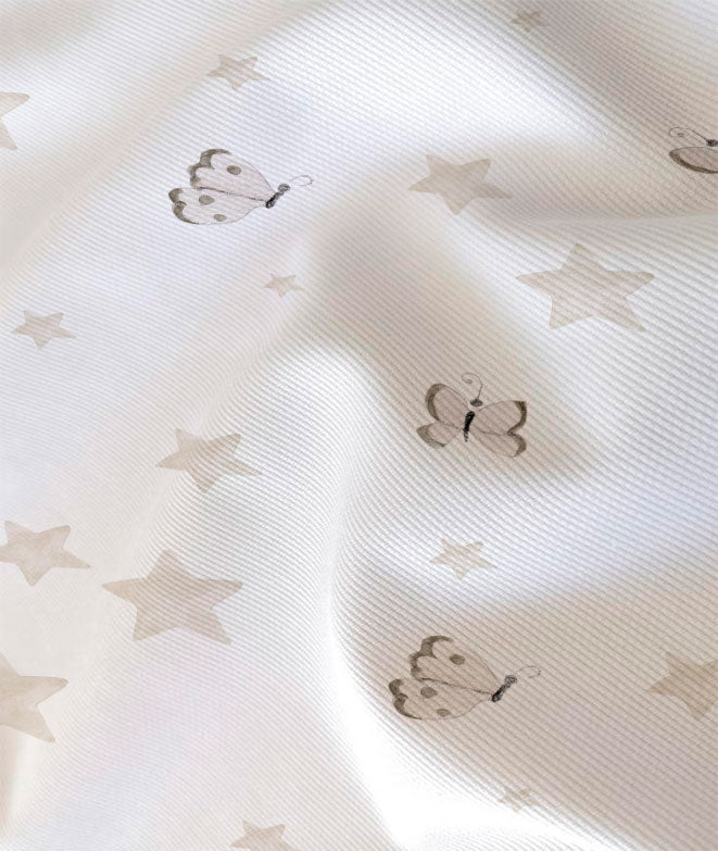 Cortina MARIPOSAS Y ESTRELLAS BEIGE MAXI