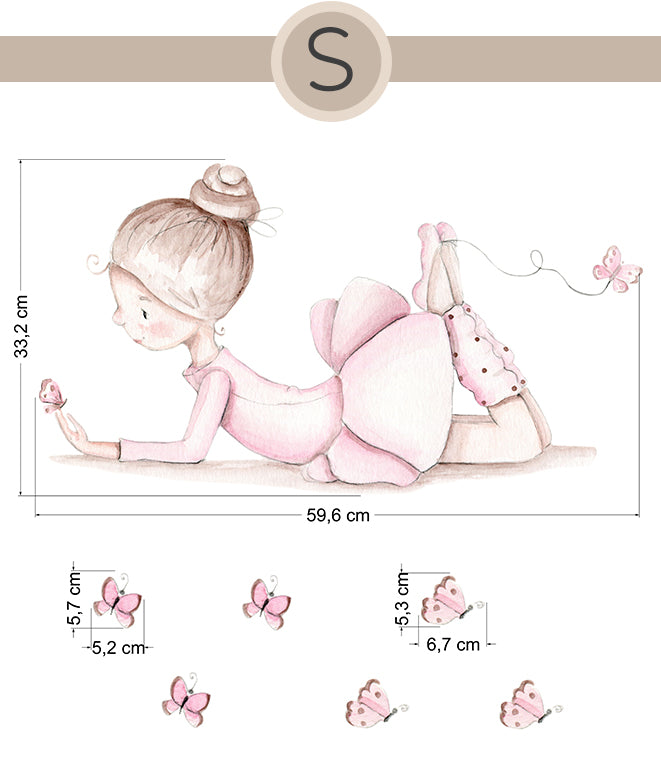 BAILARINA DANCE III Vinilo infantil personalizable