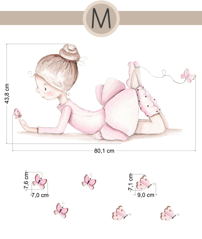 BAILARINA DANCE III Vinilo infantil personalizable