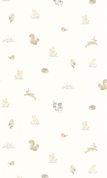 Papel pintado infantil -  ANIMALITOS DEL BOSQUE NATURAL | Perfecta para la habitación de tus hijos | Il Mondo di Alex
