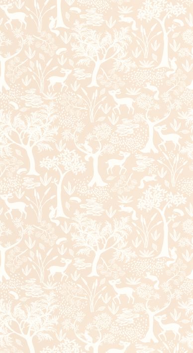 Papel pintado infantil -  BOSQUE POETICO ROSA NUDE | Perfecta para la habitación de tus hijos | Il Mondo di Alex
